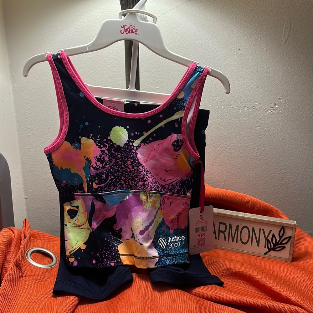 Justice biker short set